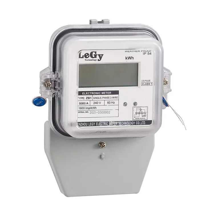 Tek Fazlı LCD Ekran Çok Fonksiyonlu Akıllı Enerji Ölçer